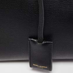 Saint Laurent Black Leather Medium Cabas Chyc Tote