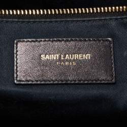 Saint Laurent Black Leather Medium Cabas Chyc Tote