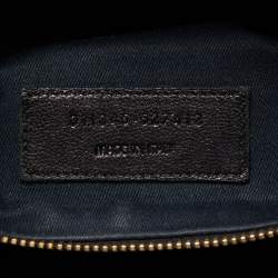 Saint Laurent Black Leather Medium Cabas Chyc Tote