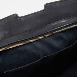 Saint Laurent Black Leather Medium Cabas Chyc Tote