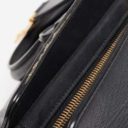 Saint Laurent Black Leather Medium Cabas Chyc Tote