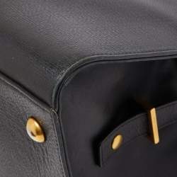 Saint Laurent Black Leather Medium Cabas Chyc Tote