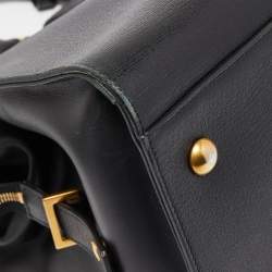 Saint Laurent Black Leather Medium Cabas Chyc Tote