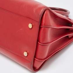 مملوكة مسبقًا حقيبة يد توتس سان لوران كلاسيك ساك دو جور جلد بنفسجي صغيرة