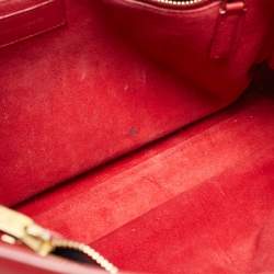 مملوكة مسبقًا حقيبة يد توتس سان لوران كلاسيك ساك دو جور جلد بنفسجي صغيرة