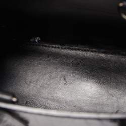 Pre Owned Saint Laurent Black Croc Embossed Leather Nano Classic Sac De Jour Tote