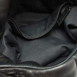 Pre Owned Saint Laurent Black Quilted Puffer Leather Medium Loulou Monogram Shoulder Bag