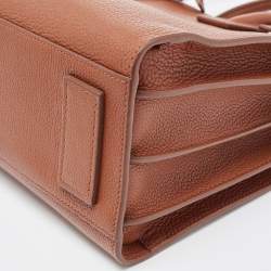 Pre Owned Saint Laurent Brown Leather Baby Sac De Jour Souple Tote