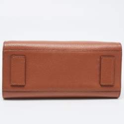 Pre Owned Saint Laurent Brown Leather Baby Sac De Jour Souple Tote