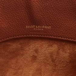 Pre Owned Saint Laurent Brown Leather Baby Sac De Jour Souple Tote