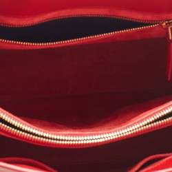 Saint Laurent Red Leather Large Sac De Jour Tote