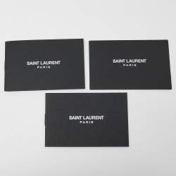 Saint Laurent Black Patent Leather Vicky Monogram Belt Bag