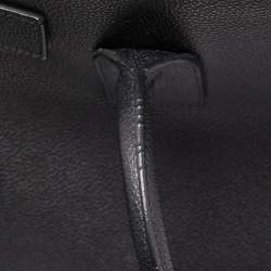 Saint Laurent Black Grain Leather Small Classic Sac De Jour Tote