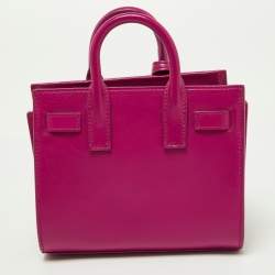 Pre Owned Saint Laurent Pink Leather Toy Sac De Jour Crossbody Bag