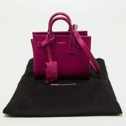 Pre Owned Saint Laurent Pink Leather Toy Sac De Jour Crossbody Bag