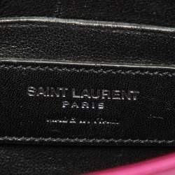 Pre Owned Saint Laurent Pink Leather Toy Sac De Jour Crossbody Bag