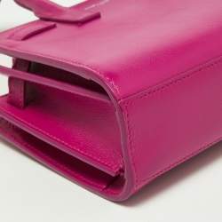 Pre Owned Saint Laurent Pink Leather Toy Sac De Jour Crossbody Bag
