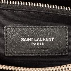 Pre Owned Saint Laurent Beige Matelassé Leather Medium LouLou Shoulder Bag