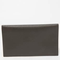 Saint Laurent Grey Leather Uptown Clutch 