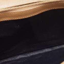 Pre Owned Saint Laurent Tan Quilted Leather Becky Wallet On Chain