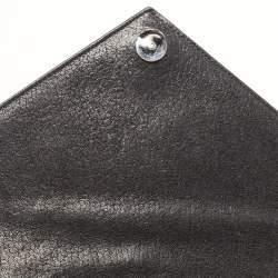 Pre Owned Saint Laurent Black Matelassé Leather Large College Top Handle Bag