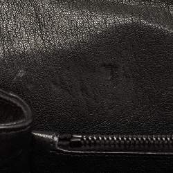 Pre Owned Saint Laurent Black Matelassé Leather Large College Top Handle Bag