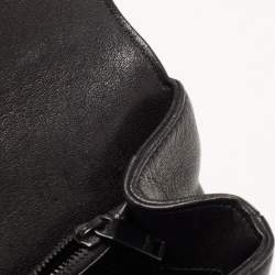 Pre Owned Saint Laurent Black Matelassé Leather Large College Top Handle Bag