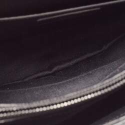 Pre Owned Saint Laurent Black Matelassé Leather Large College Top Handle Bag