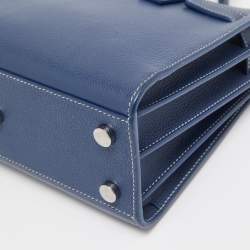 Pre Owned Saint Laurent Blue Leather Nano Classic Sac De Jour Tote