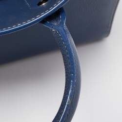 Pre Owned Saint Laurent Blue Leather Nano Classic Sac De Jour Tote