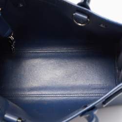 Pre Owned Saint Laurent Blue Leather Nano Classic Sac De Jour Tote