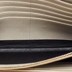 Saint Laurent White Matelasse Leather Monogram Envelope Wallet on Chain