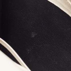 Saint Laurent White Matelasse Leather Monogram Envelope Wallet on Chain