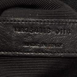 Pre Owned Saint Laurent Black Matelassé Leather Large Monogram Envelope Shoulder Bag