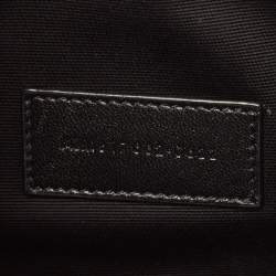Saint Laurent Beige Chevron Leather Monogram Envelope Wristlet Clutch