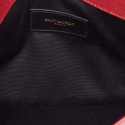 Pre Owned Saint Laurent Red Leather Uptown Pouch