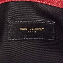 Pre Owned Saint Laurent Red Leather Uptown Pouch
