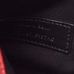 Pre Owned Saint Laurent Red Leather Uptown Pouch