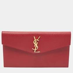 Saint Laurent Red Leather Uptown Pouch Saint Laurent Paris