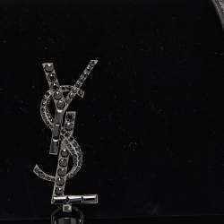 Pre Owned محفطة بسلسلة سان لوران كيت قطيفة أسود بشراشيب