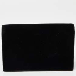 Pre Owned محفطة بسلسلة سان لوران كيت قطيفة أسود بشراشيب