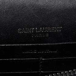 Pre Owned محفطة بسلسلة سان لوران كيت قطيفة أسود بشراشيب