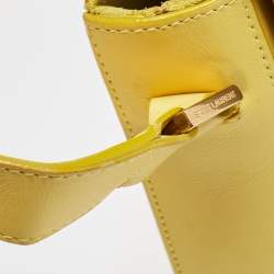 Pre Owned Saint Laurent Yellow Leather Ligne Y Crossbody Bag