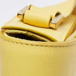 Pre Owned Saint Laurent Yellow Leather Ligne Y Crossbody Bag