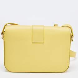 Pre Owned Saint Laurent Yellow Leather Ligne Y Crossbody Bag