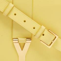 Pre Owned Saint Laurent Yellow Leather Ligne Y Crossbody Bag