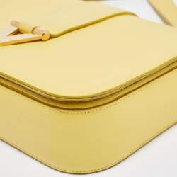 Pre Owned Saint Laurent Yellow Leather Ligne Y Crossbody Bag
