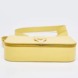 Pre Owned Saint Laurent Yellow Leather Ligne Y Crossbody Bag