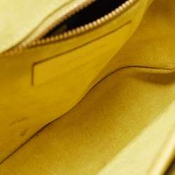 Pre Owned Saint Laurent Yellow Leather Ligne Y Crossbody Bag
