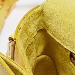 Pre Owned Saint Laurent Yellow Leather Ligne Y Crossbody Bag